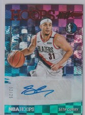 19-20 SETH CURRY AUTO 2/25 PANINI NBA HOOPS INK RED AUTOGRAPH #HI-SCY MAVERICKS