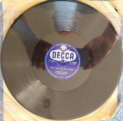 Tommy Steele: Put A Ring On Her Finger/Come On 10'' Shellac 78 1958 Excellent