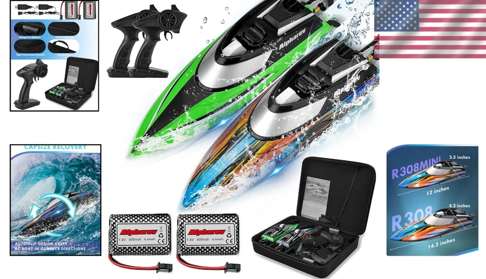 20+ MPH Remote Control Racing Boat with Storage Case - Perfect Summer Gift - Image 2 of 4