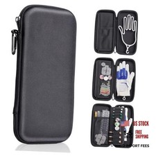 Golf Glove Holder Case for Accessories with Removable Glove Shaper Black