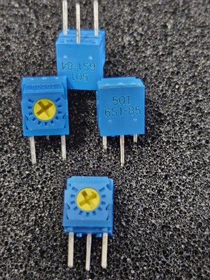 50 Pc TOCOS GF063S1B501K SEALED CERMET TRIMMER 500 OHM 20% SINGLE TURN 1/4 SQ.