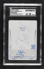 2023 Leaf Trinity Printing Plate Black 1/1 Enrique Bradfield SGC Authentic 09ou