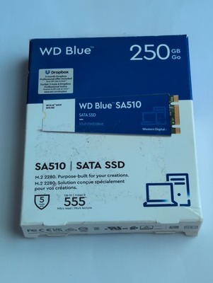WD Blue SA510 250GB SSD (M.2, 2280, SATA III 6GB/S, 555MB/S READ, 520MB/S WRITE)
