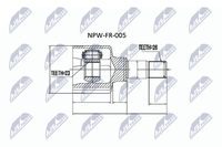 NTY Gelenksatz, Antriebswelle NPW-FR-005 FüR Ford