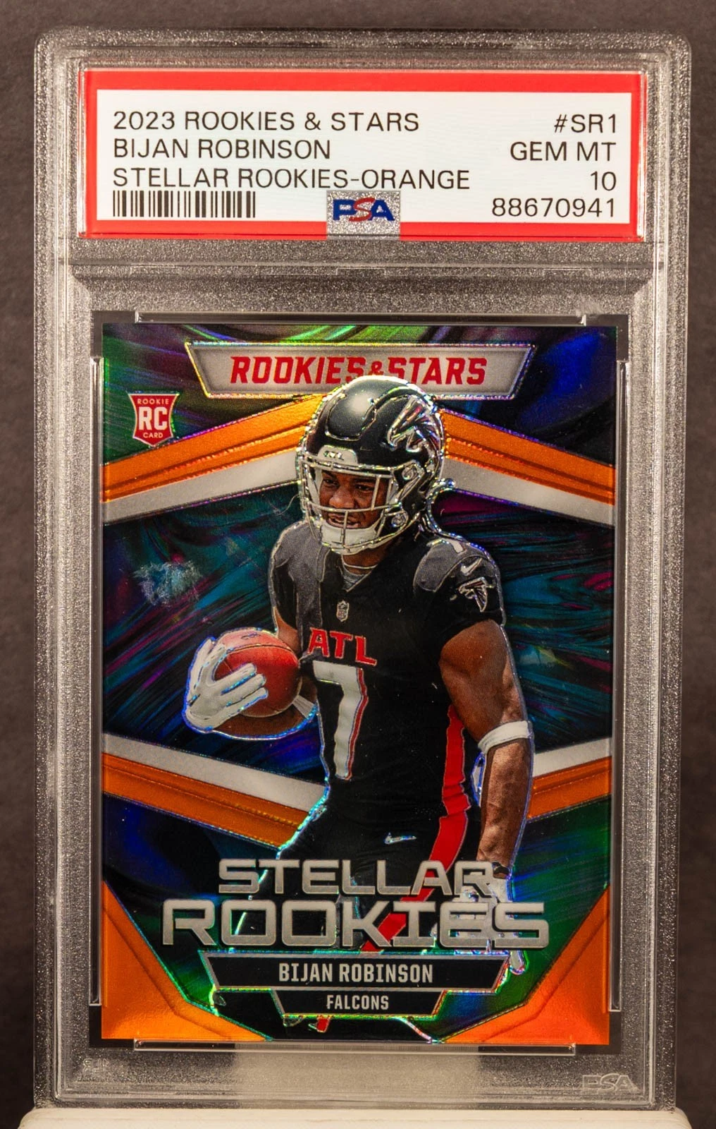Bijan Robinson Panini Rookies & Stars Stellar Rookies #SR1 Orange