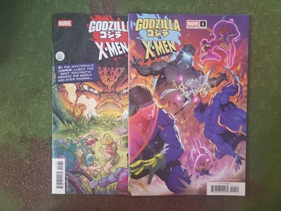 Godzilla Vs X-Men 1 Cover Set Marvel Comics Toho