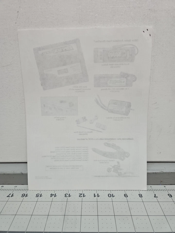 vintage Duratrax DX450 1/5 Scale Printed Instruction  - Image 2 of 3