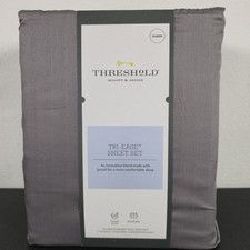 Threshold 500TC Cotton Blend Sateen 4-Piece Sheet Set Deep Pocket Queen S-9 