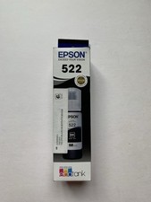 Genuine Epson 522 Ecotank T522120-S Black Ink Bottle 65mL Exp 01/2027 NEW SEALED