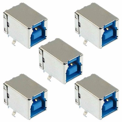 5 x USB Type B 3.0 Right Angle Socket PCB