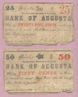 Scrip, 1862 Bank of Augusta GA, Georgia, 50 Cents, 25 Cents, — photo 1