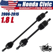 Front Cv Axle Shafts For 2006-2015 Honda Civic Auto Trans 1.8l Front Left Right