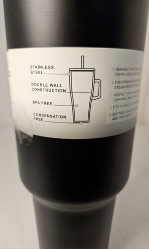 *NEW-Hydraquench Stainless Steel Insulated Tumbler 40 Oz Black BPA-FREE Hot/Cold - Picture 5 of 8