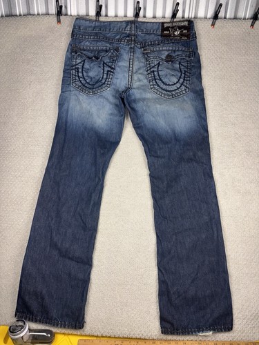 Vintage True Religion Ricky Super T Jeans Rope Thick Stitch 38x35 Made in USA - Picture 3 of 10