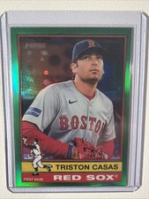 2025 Topps Heritage Triston Casas #377 Green refractor Chrome  /99