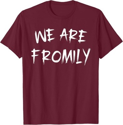 We are Fromily Friends Like Family Retro Brush Stroke T-Shirt