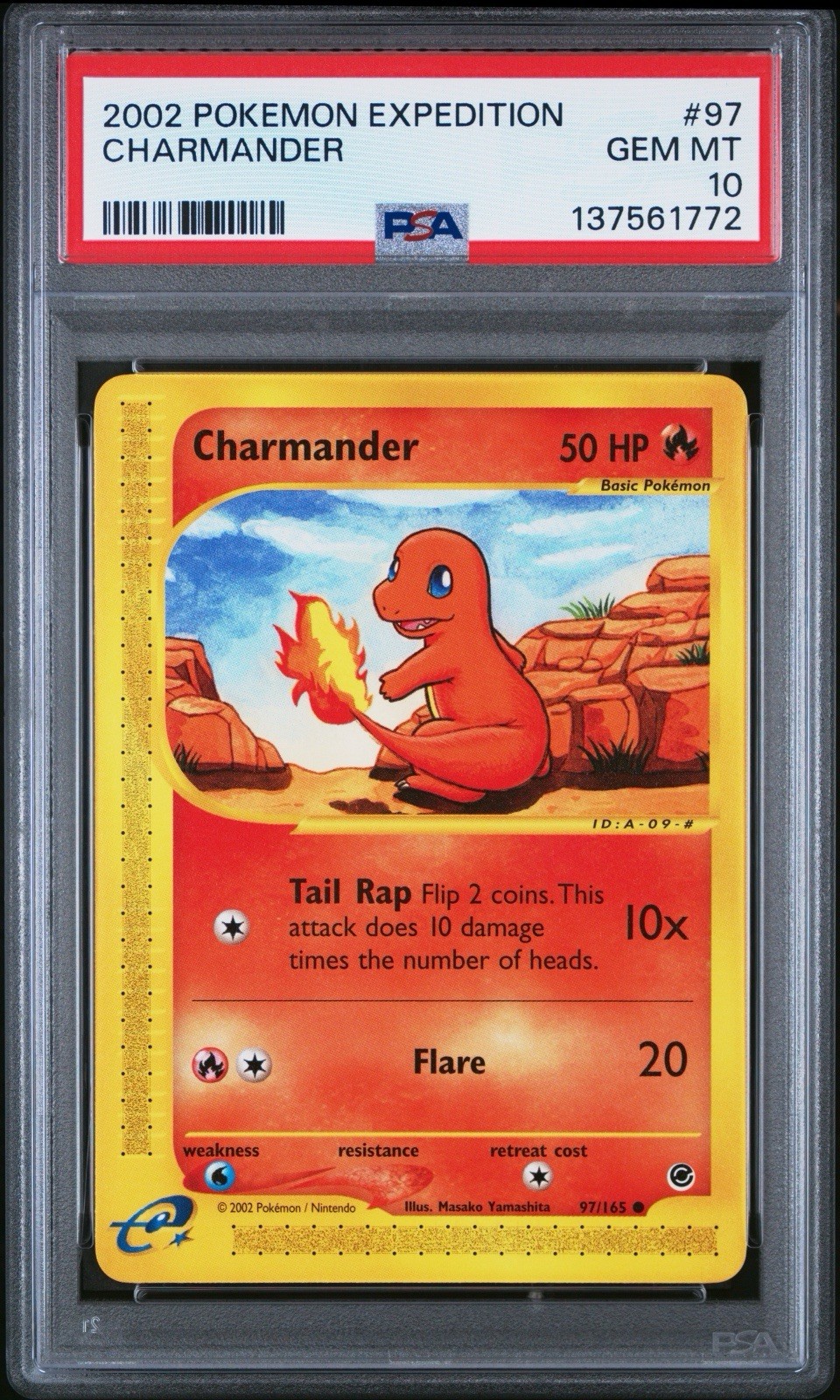 2002 POKEMON EXPEDITION #97 CHARMANDER PSA 10