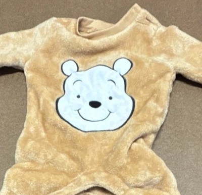 Disney 6/9M Winnie the Pooh Brown Fleece Coverall One-Piece 100% Polyester