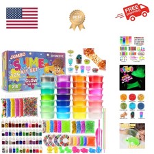 126 Pcs DIY Slime Making Kit for Girls Boys - Birthday Idea for Kids Age 5 . ...