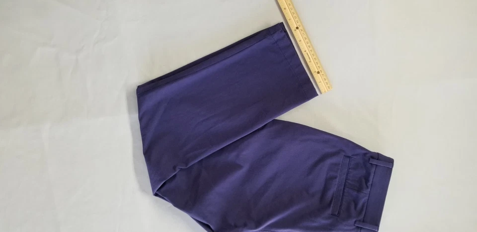 Pantalón de vestir Ralph Lauren Black Label para hombre calce ajustado frente plano - 33x30 azul marino Foto 2 de 4