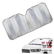 Car Windshield Sun Visor Protector, Aluminum Foil Heat Insulation Large Silver