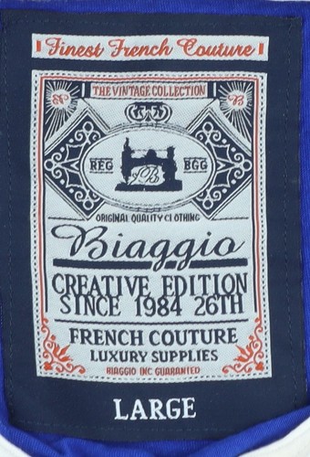 Camiseta vintage azul para mujer Biaggio - grande - Imagen 5 de 12