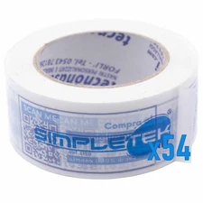 SIMPLETEK WHITE BACKGROUND ADHESIVE TAPE 50MM X 132MT BIODEGRADABLE ROLL ECO