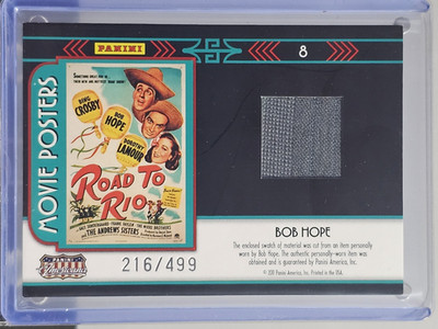 Bob Hope 2011 Panini Americana Movie Posters Materials /499 (Road to Rio) #8