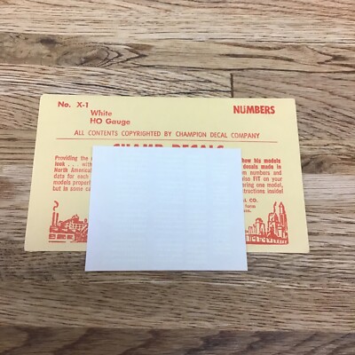 Champ Decals HO Scale X-1:Numbers 2 Roman, 2 Gothic Styles, 2 Sizes ...
