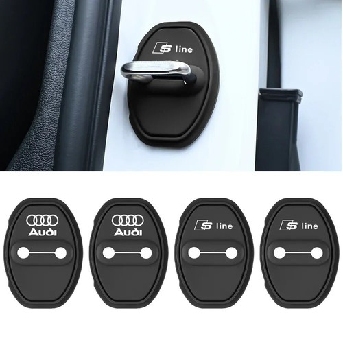 4X Silikon Türschloss Abdeckung l Schutz Kappe für Audi Modelle A3 A4 A6 Q5 Q7