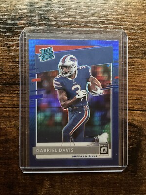 2020 Optic Gabriel Davis Blue Hyper Prizm  #187- Plus Mosaic Base! Buffalo Bills