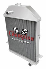 1941 Ford Pickup Truck Wchevy V8 Champion 3 Row Aluminum Dr Radiator