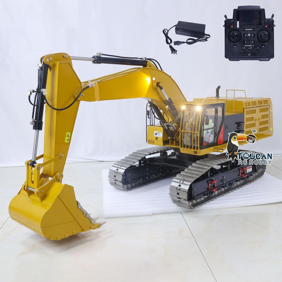 In Stock 1/8 RC Hydraulic Excavator Metal Heavy Duty Construction ...