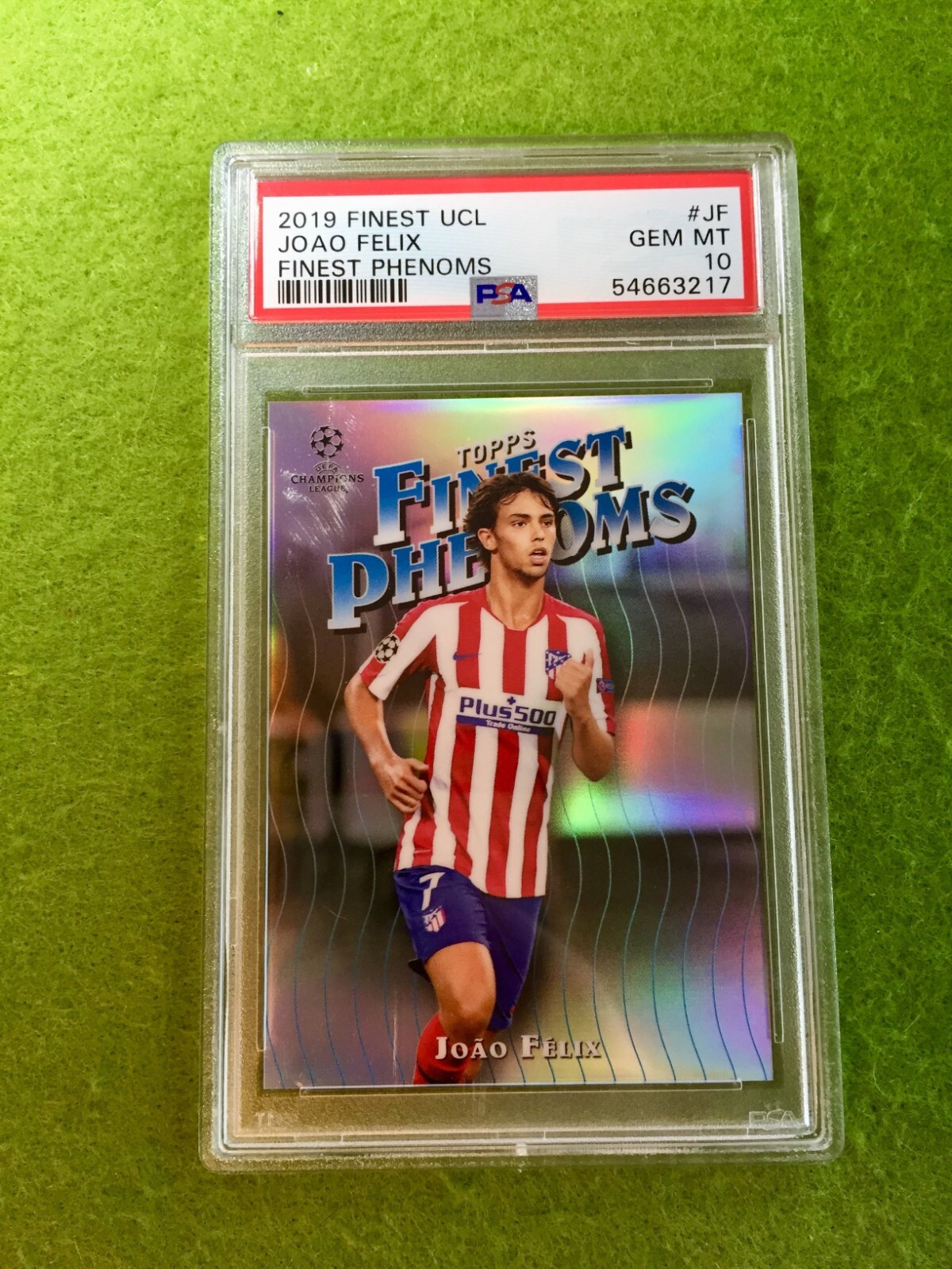 Joao Felix PSA 10 REFRACTOR CARD JERSEY #23 PORTUGAL 2019 Finest JOAO FELIX UCL view 14