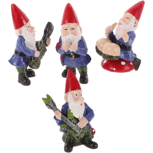 4 Stück Mini entzückende Harz Wichtel Puppe kleine Wichtel Skulpturen Rasen Wichtel Dekor USA