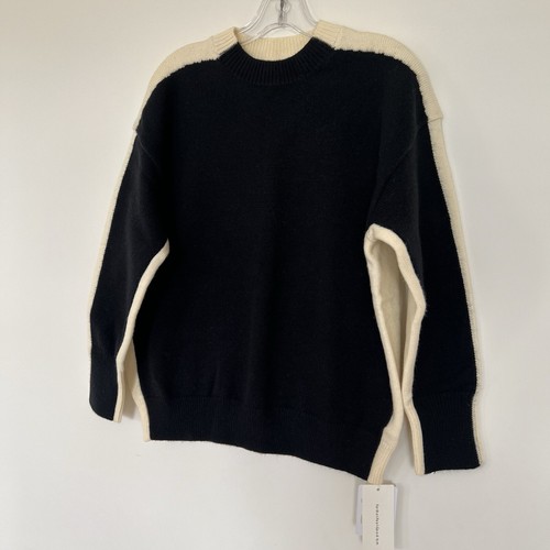 Commense Pullover Oberteil Damen Größe XS Schwarz Elfenbein Relaxed Klassisch - Bild 9 von 14