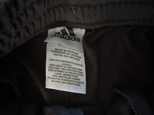 Adidas Black Unisex Gender Neutral Youth Track Pants White Stripes Size L 14/16 - Picture 8 of 18