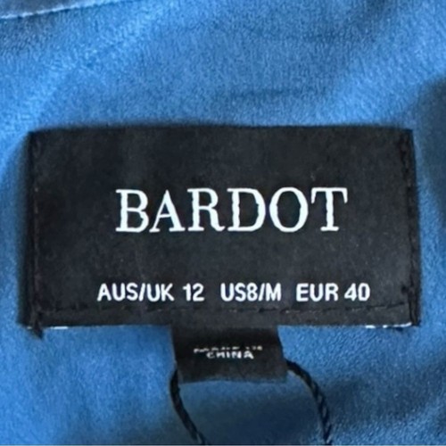 Bardot Formal Gown Size 8 NWT Blue Maxi Dress Satin River Bias Open Back L/S - Picture 8 of 9