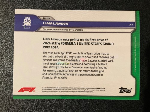 *PICK YOUR CARD* 2024 Topps Now Formula 1 F1 Base Set (UPDATED Jan 22, 2025) - 第 136/172 張圖片