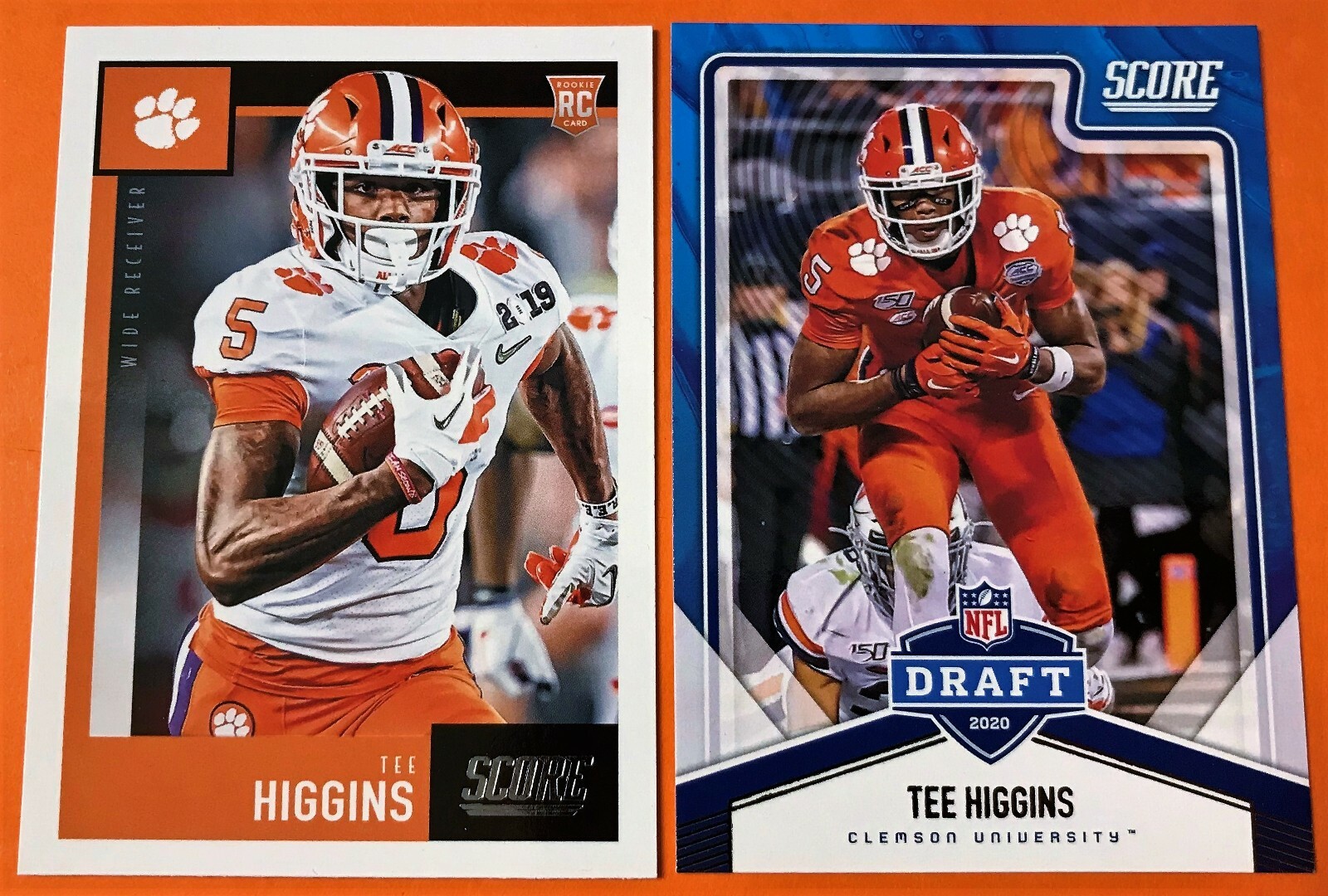2020 Tee Higgins RCs (12 cards) Score, Score NFL Draft Insert, Leaf Draft