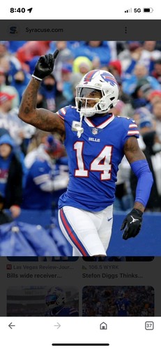 Brandneu mit Etikett Stefon Diggs Buffalo Bills blau Fußballtrikot, Größe: LARGE - Bild 12 von 19
