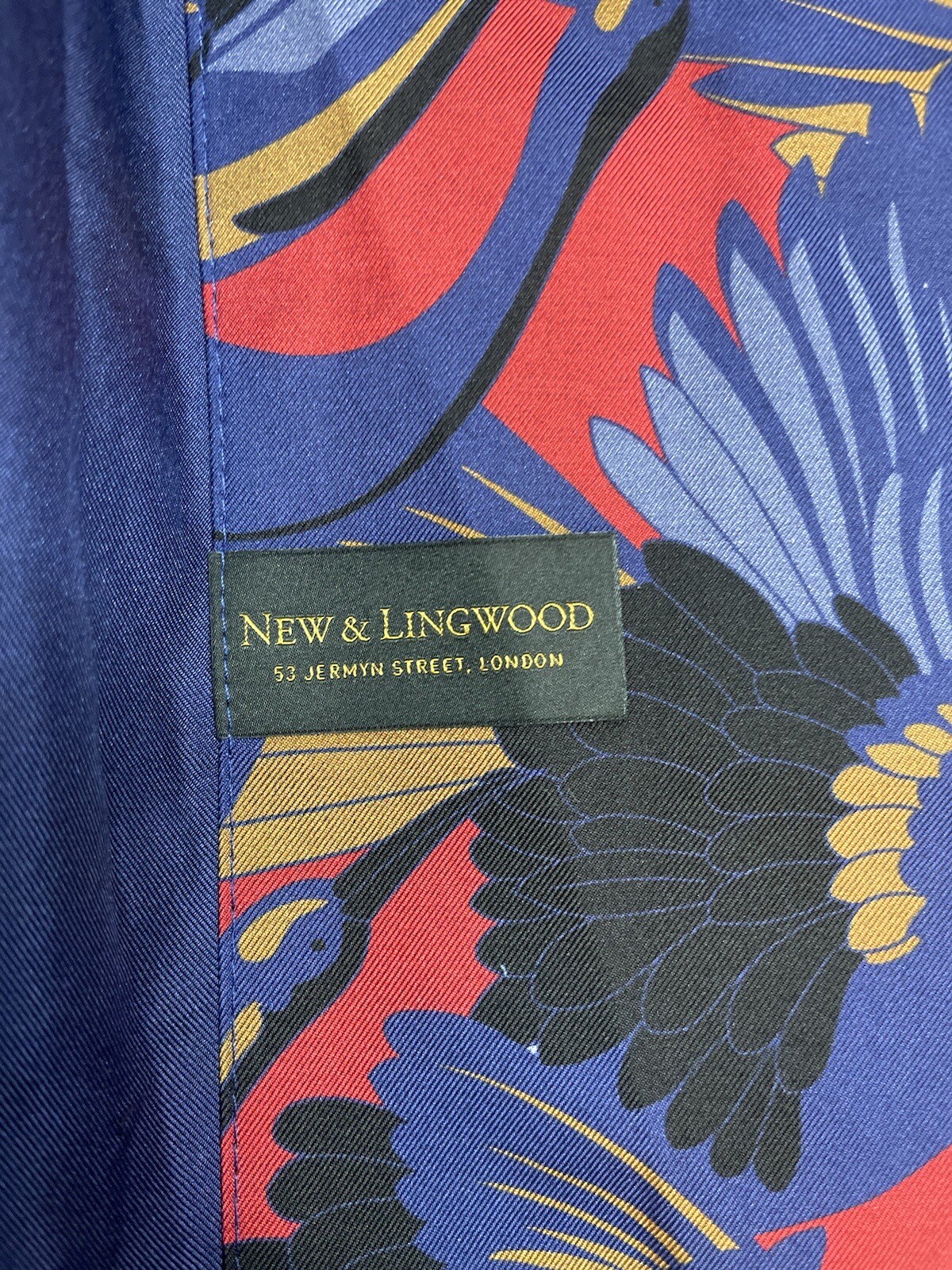 New & Lingwood Luxury Silk Dressing Gown Crane Robe Large BNWT RRP £895