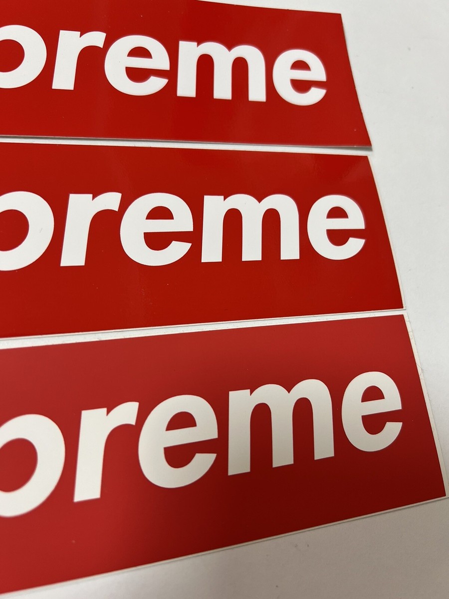 初期　デッドストック　SUPREME　Box Logo Sticker　2セット Supreme Box Logo Sticker Red 100% Authentic Brand New Ships