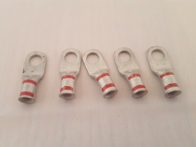 Compression Lug Red 8 with 1/4'' hole (lot of 5)