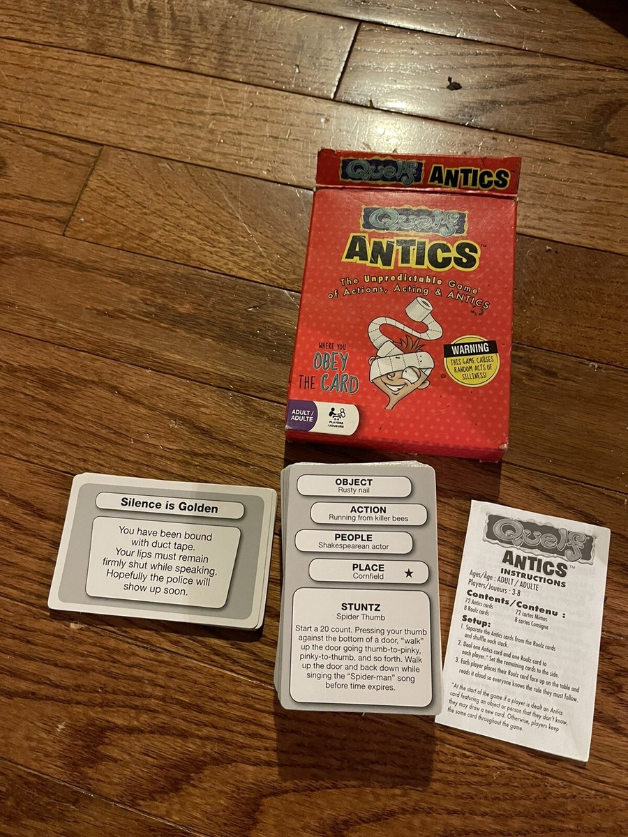 Quelf Antics Card Game Adult The Unpredictable Game Spin