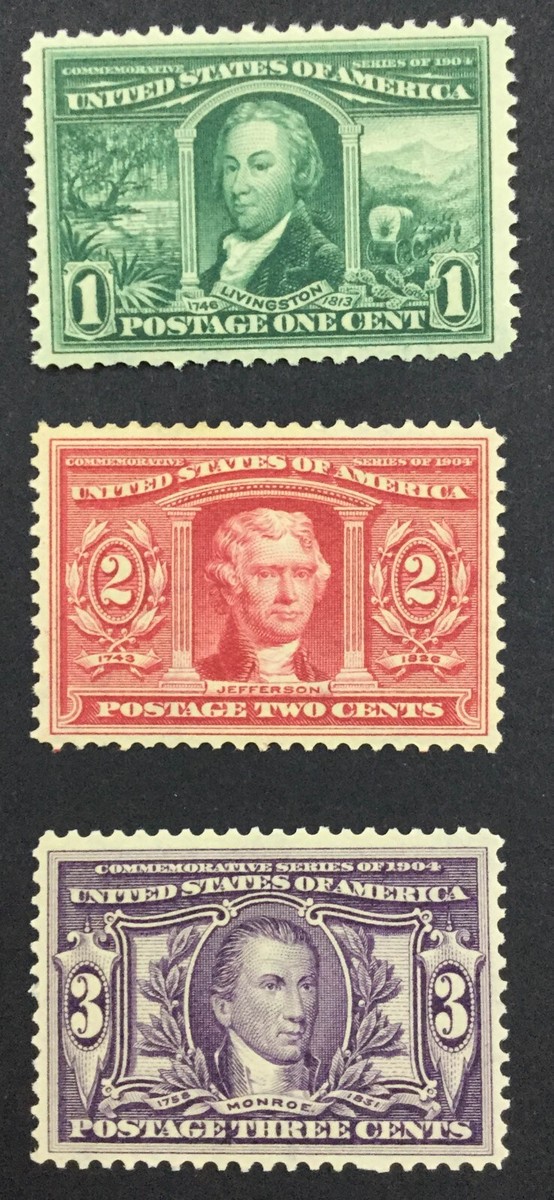 MOMEN: US STAMPS #323-325 MINT OG NH VF+ LOT #76443 | eBay