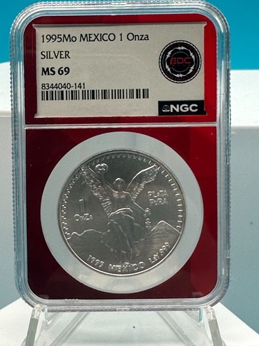 1995-MO NGC MS69 ONZA .999 1oz SILVER LIBERTAD Premium Highest Graded