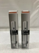 LOT OF 2 SYLVANIA 20673 Dulux D/E 26W Compact Fluorescent Bulb- NEW