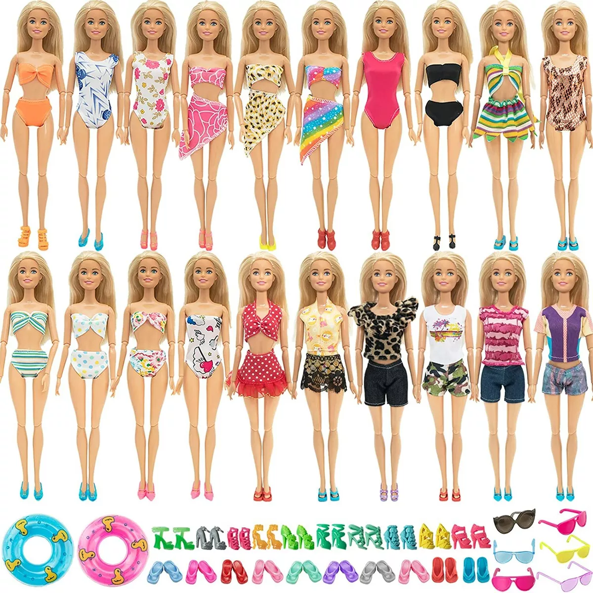 sutil A bordo Alojamiento Accesorios de ropa de muneca para munecas barbie juguetes para ninas 83 Pcs  | eBay