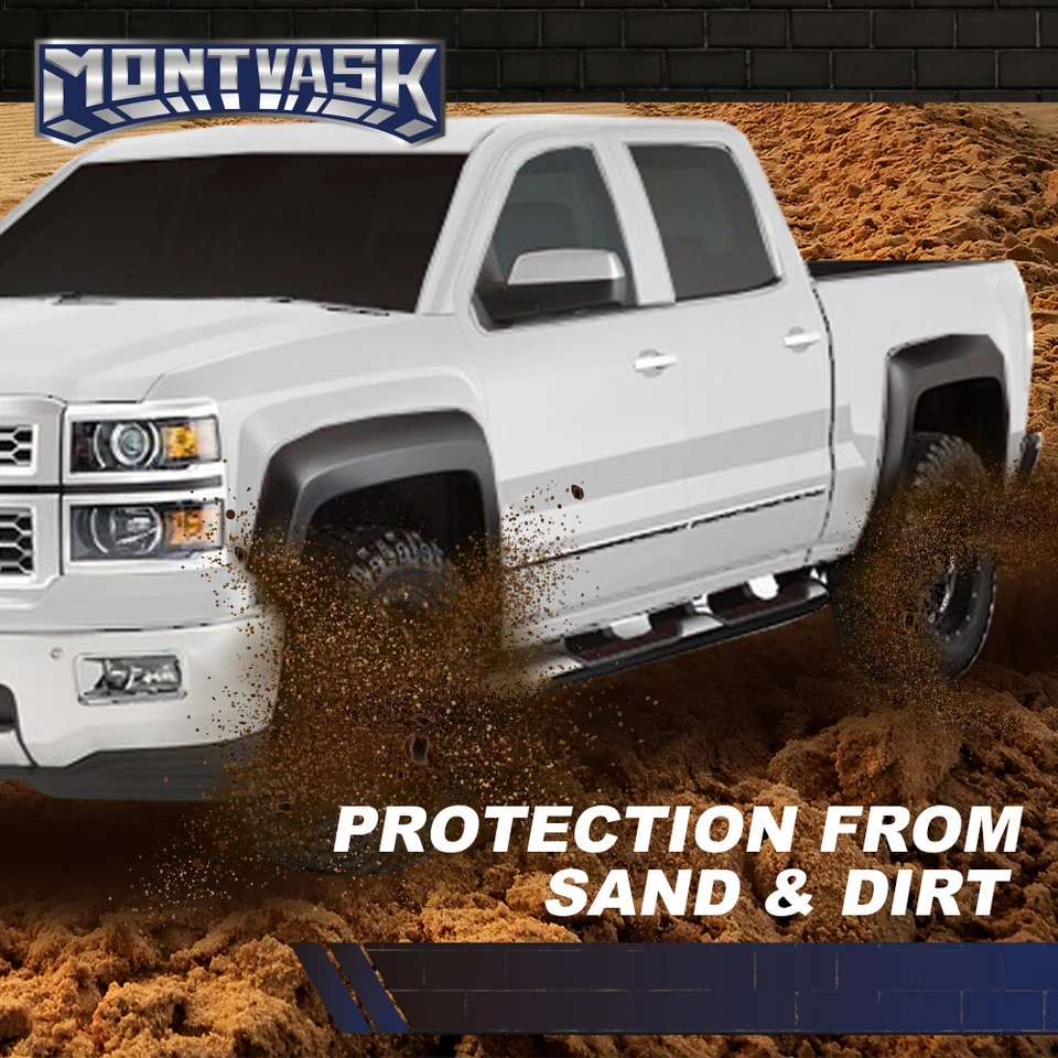 Factory Style Fender Flares Fit For 2014-2019 Chevy Silverado 1500 2500HD 3500HD Foto 4 de 4